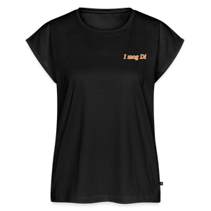 *I mog Di* T-Shirt mit gerollten Ärmeln - Schwarz