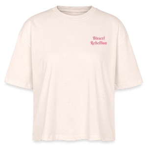 *Bisserl Rebellion* Boxy Bio-T-Shirt - Natur