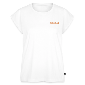 *I mog Di* T-Shirt mit gerollten Ärmeln - Weiß