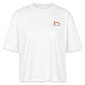 *Brezn Busserl Prosecco* Boxy Bio-T-Shirt - Weiß
