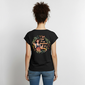 *I mog Di* T-Shirt mit gerollten Ärmeln - Schwarz