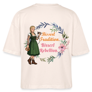 *Bisserl Rebellion* Boxy Bio-T-Shirt - Natur