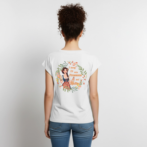 *I mog Di* T-Shirt mit gerollten Ärmeln - Weiß