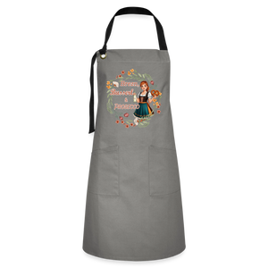 *Brezn Busserl Prosecco* Schürze - Grau/Schwarz