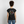 *Bisserl Rebellion* T-Shirt mit gerollten Ärmeln - Schwarz