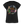 *Bisserl Rebellion* T-Shirt mit gerollten Ärmeln - Schwarz