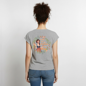 *I mog Di* T-Shirt mit gerollten Ärmeln - Grau meliert