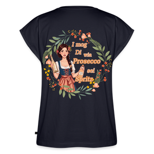 *I mog Di* T-Shirt mit gerollten Ärmeln - Navy