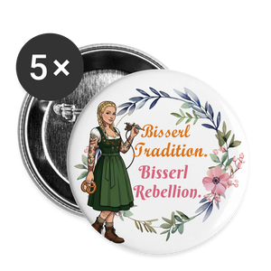 *Bisserl Rebellion* Buttons - Weiß