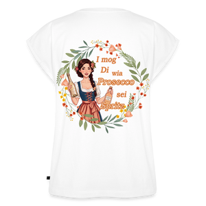 *I mog Di* T-Shirt mit gerollten Ärmeln - Weiß