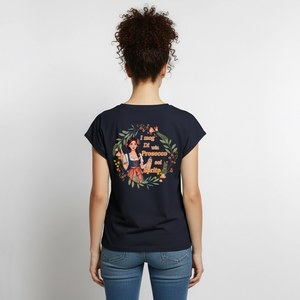 *I mog Di* T-Shirt mit gerollten Ärmeln - Navy