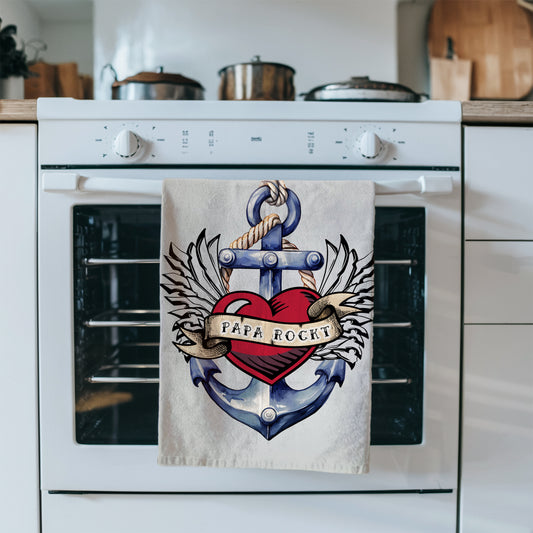 Geschirrtuch Papa rockt