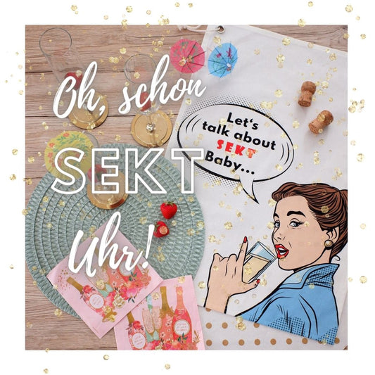 Geschirrtuch Let's talk about Sekt Baby