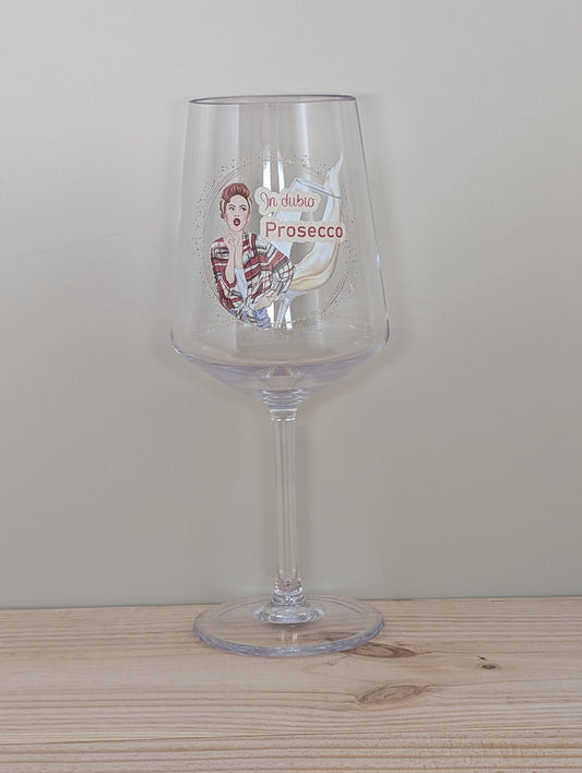 IN DUBIO PROSECCO Wein- und Partyglas aus Kunststoff