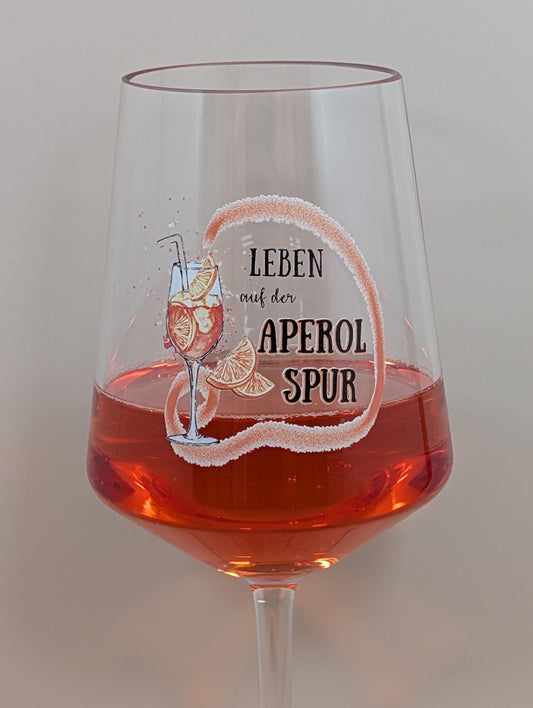 APEROLSPUR Wein- und Partyglas aus Kunststoff